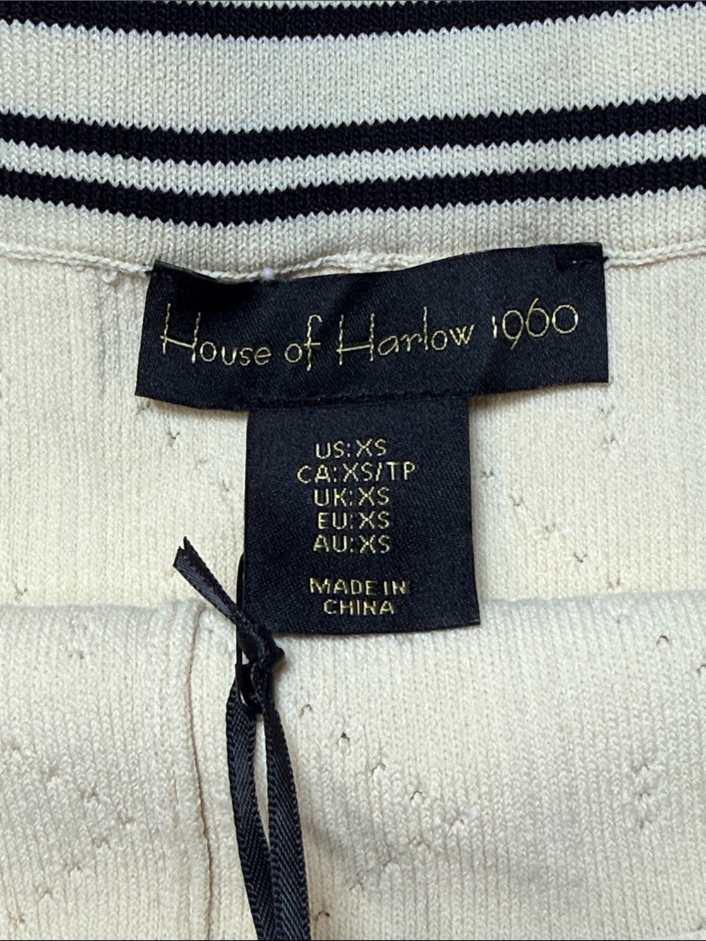 House of Harlow 1960 Cream Knit Pleated Tennis Skirt Size XS NWT - Picture 6 of 10